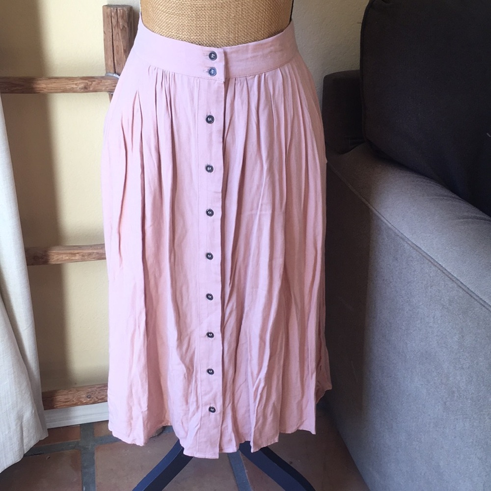 Terracotta Button Skirt